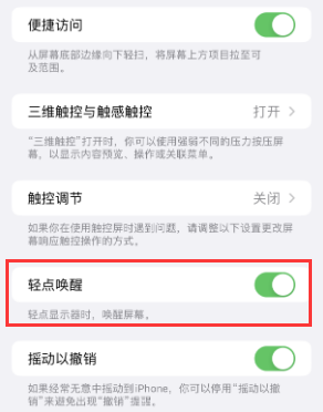 安龙苹果授权维修站分享iPhone轻点无法唤醒怎么办 