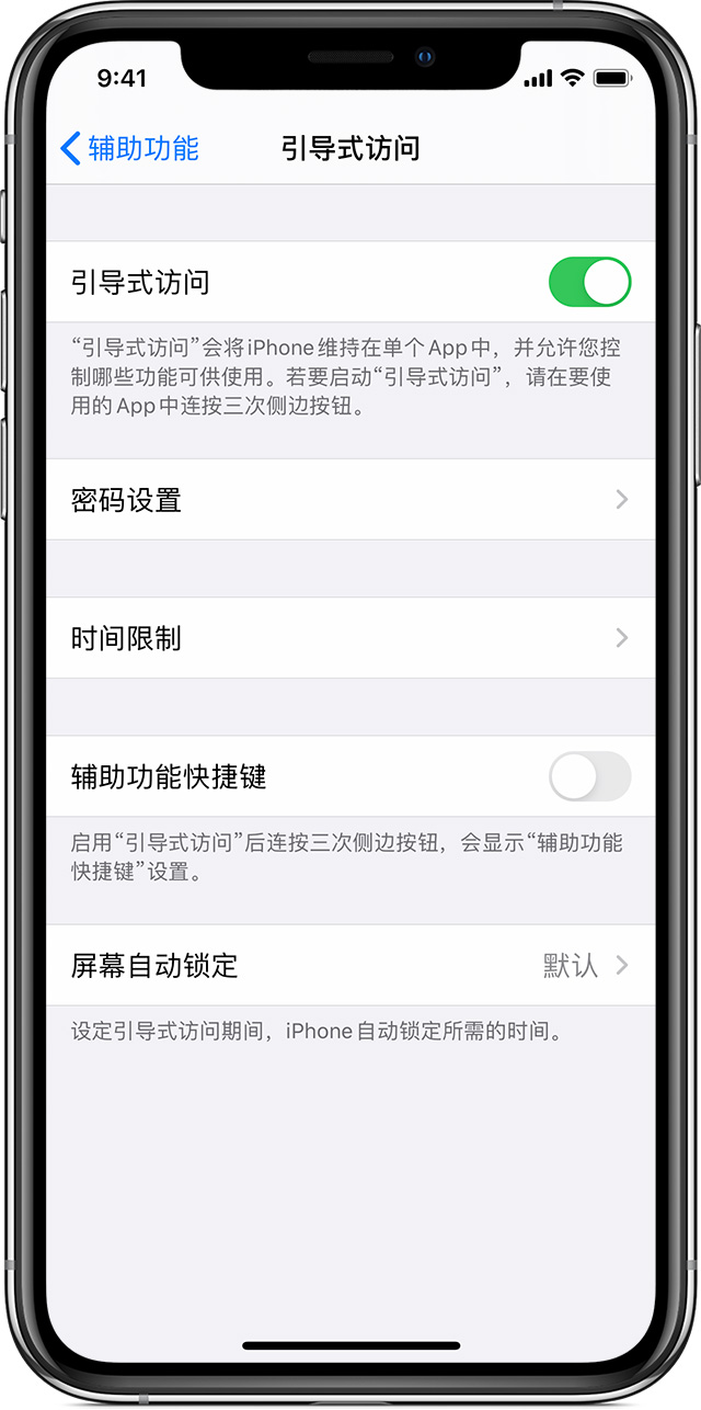 安龙苹果手机维修分享如何在 iPhone 上退出引导式访问 