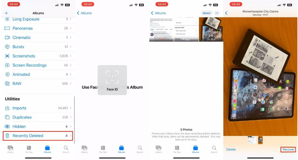 安龙苹果14维修分享 iPhone14 上恢复已删除的照片 